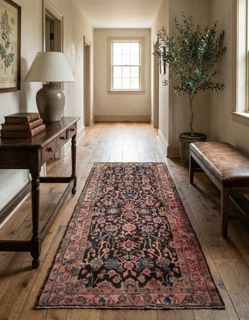 3' 10 x 9' 4 Hand Knotted Ultra Vintage Persian Wool Runner Rug