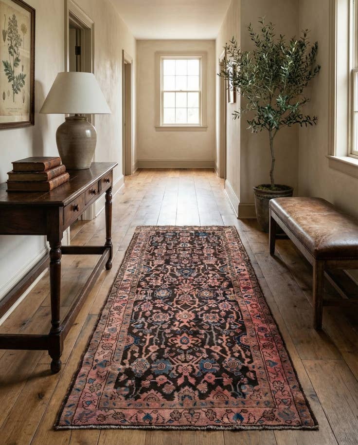 Detail image of 3' 10 x 9' 4 Hand Knotted Ultra Vintage Persian Wool Runner Rug