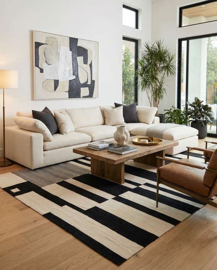 8' 5 x 11' 2 Hand Woven Kilim Modern Wool Rug