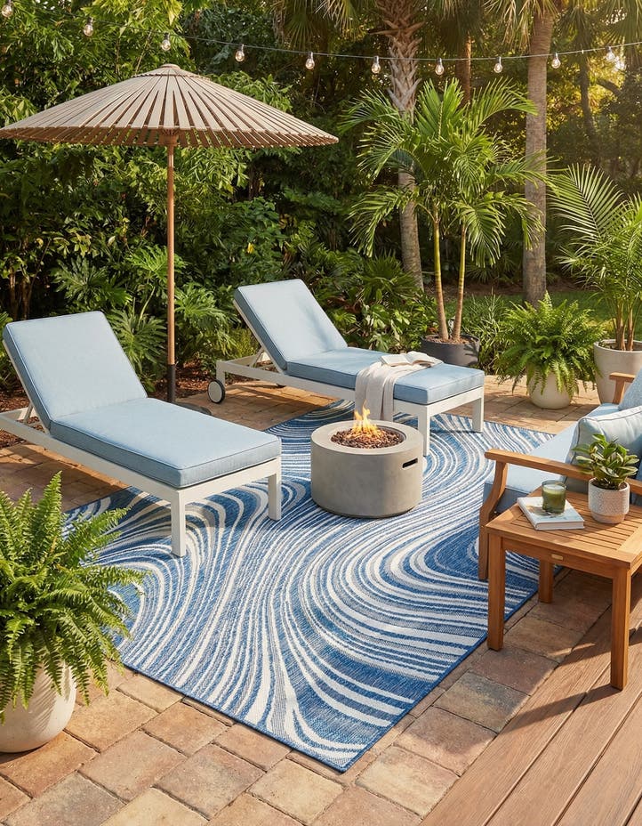 6' x 9' Easy-Clean Modern Indoor / Outdoor...