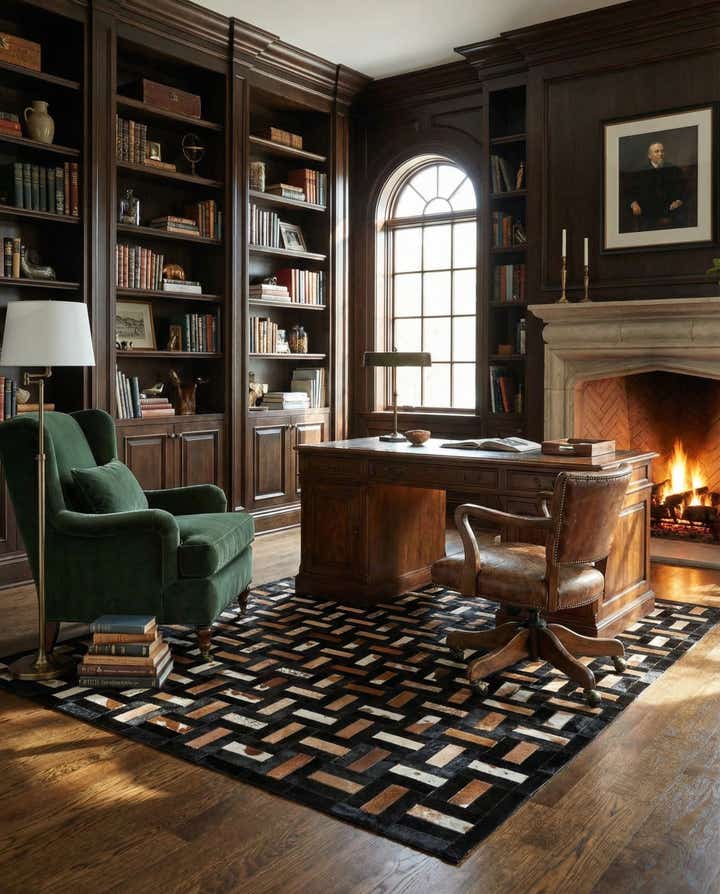 5' 3 x 8' 2 Cowhide - Patchwork Rug