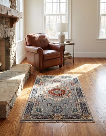 3' 5 x 5' 2 Hand Knotted Mamluk Ziegler Rug