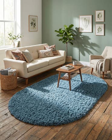  4' x 6' Infinity Shag Oval Rug