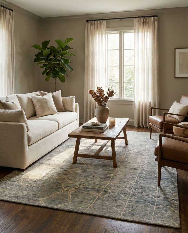 6' 7 x 10' 3 Hand Knotted Darya Wool Rug