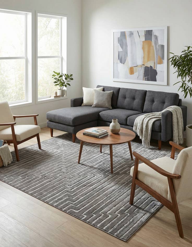 Detail image of 10' x 10' Vogue Geo Square Rug