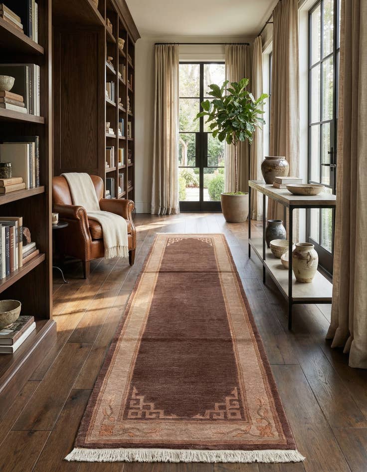 Detail image of 2' 10 x 11' 3  Hand Knotted Tibet Wool Runner Rug