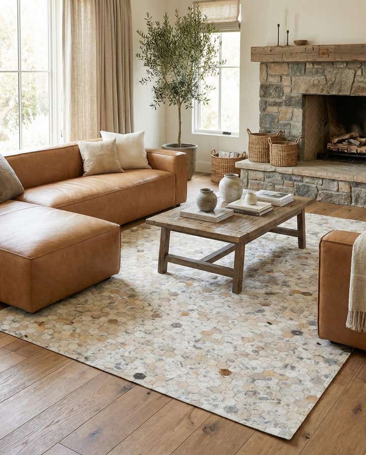 5' x 7' 11 Cowhide Stocks Rug