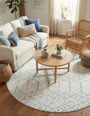 5' 3 x 5' 3 Paxon Trellis Round Rug