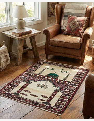 2' 8 x 3' 7 Hand Knotted Balouch Persian Wool Rug