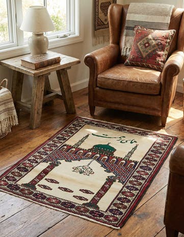 2' 8 x 3' 7 Hand Knotted Balouch Persian Wool Rug