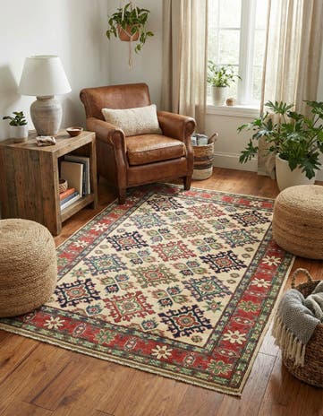 3' 10 x 5' 8 Hand Knotted Kazak Rug
