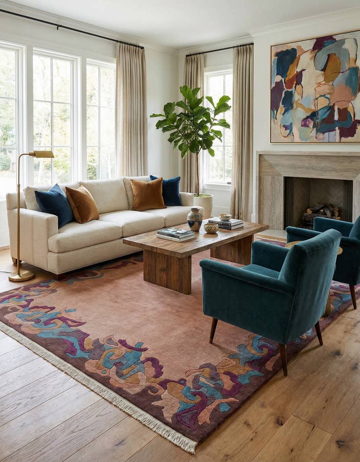 Detail image of  8' 3 x 11' 6  Hand Knotted Tibet Wool Rug