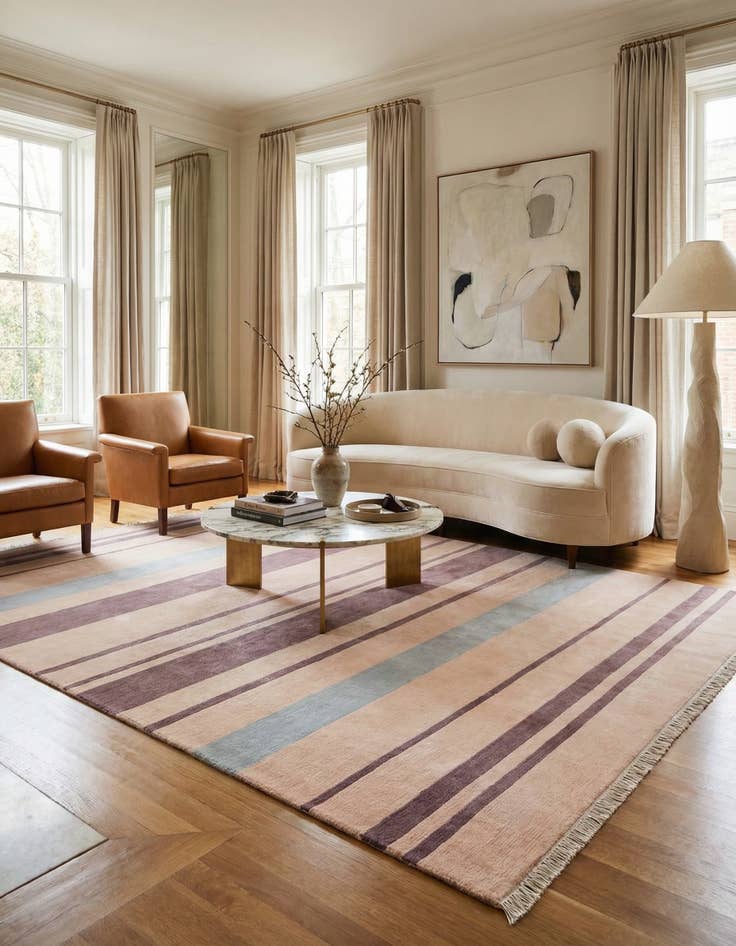 Detail image of 6' 8 x 9' 8  Hand Knotted Darya Wool Rug