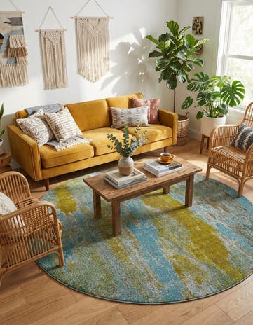 8' x 8' Washable Sevilla Round Rug