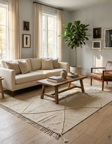 5' x 6' 8 Hand Woven Kilim Modern Wool Rug