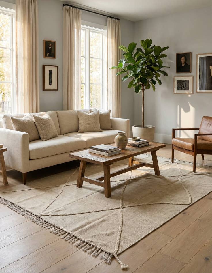 Detail image of 5' x 6' 8  Hand Woven Kilim Modern Wool Rug