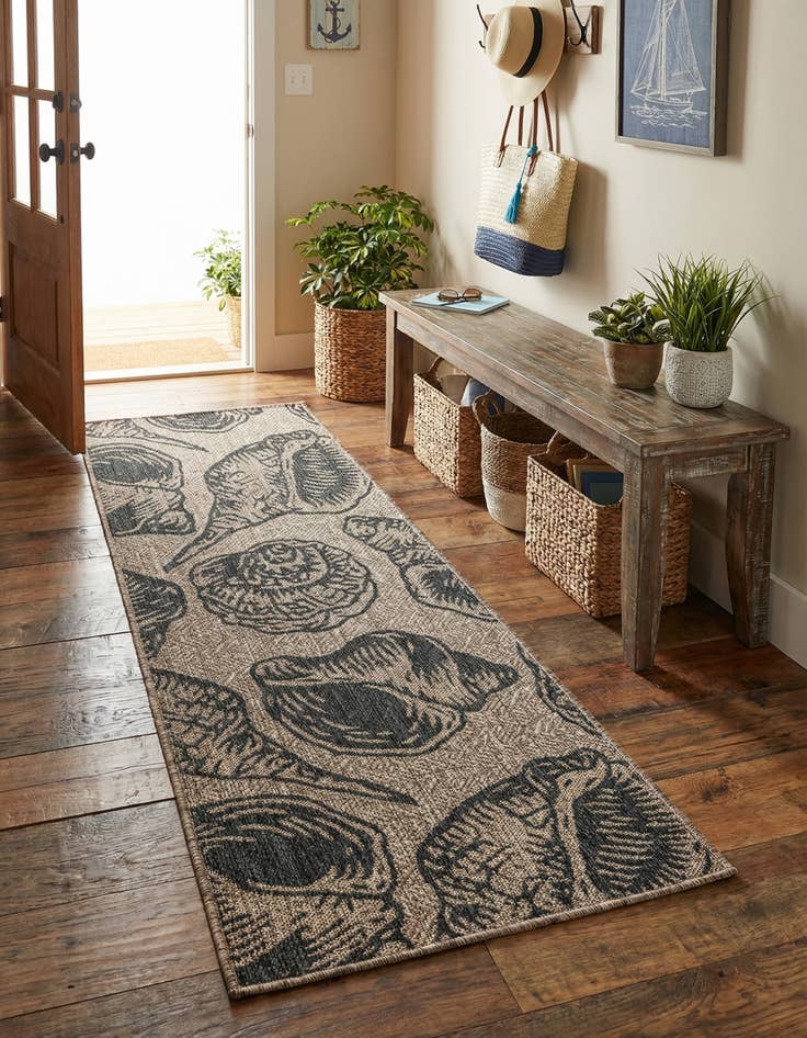 Detail image of  2' x 5' 3  Washable Coastal Indoor / Outdoor Runner Rug