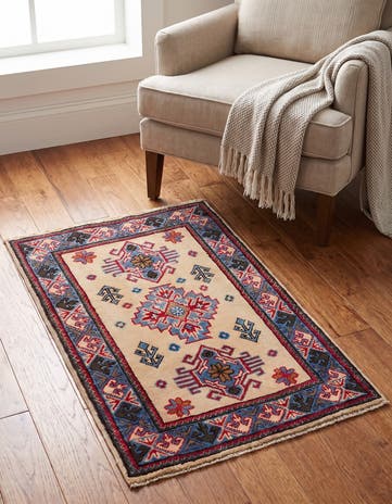 2' x 3' 2 Hand Knotted Kazak Rug
