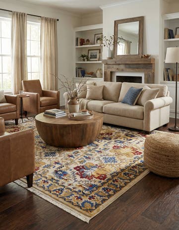Ivory Georgetown Square Rug