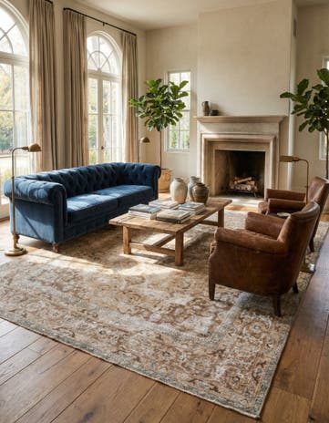9' 10 x 12' 4 Hand Knotted Ultra Vintage Persian Wool Rug