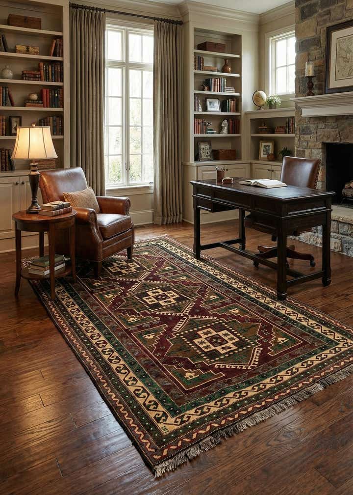 5' x 8' 5 Hand Knotted Kars Wool Rug