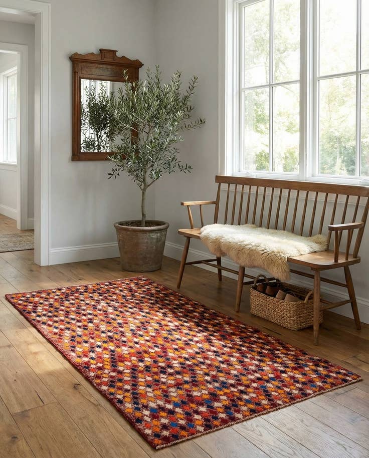 Detail image of 4' 10 x 6' Hand Knotted Balouch Wool Rug