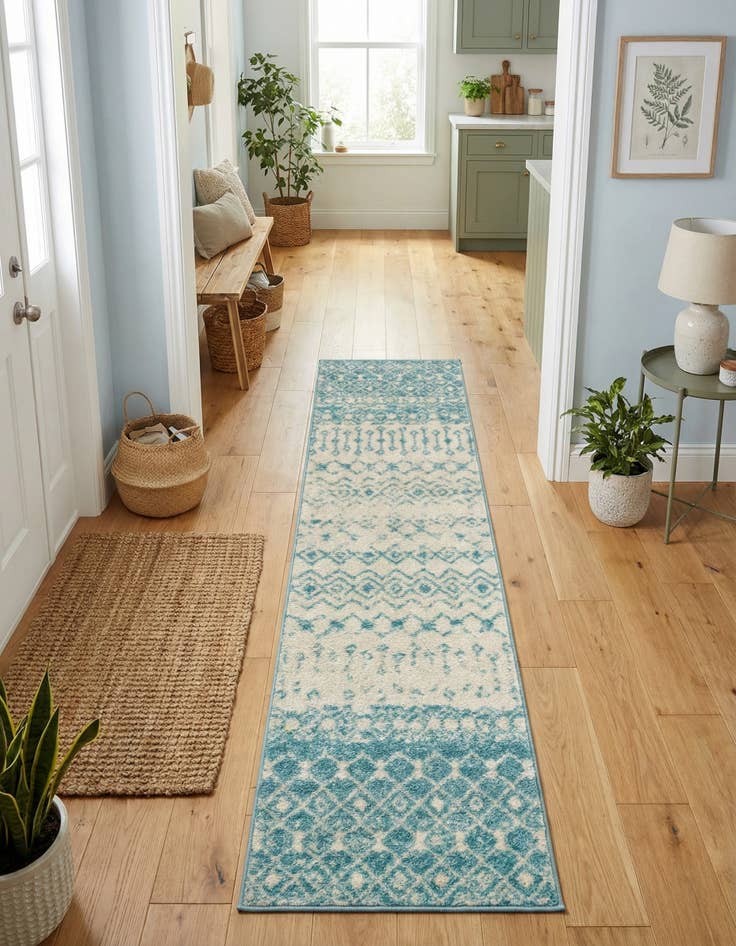 Detail image of  2' x 8' Moroccan Trellis Runner Rug