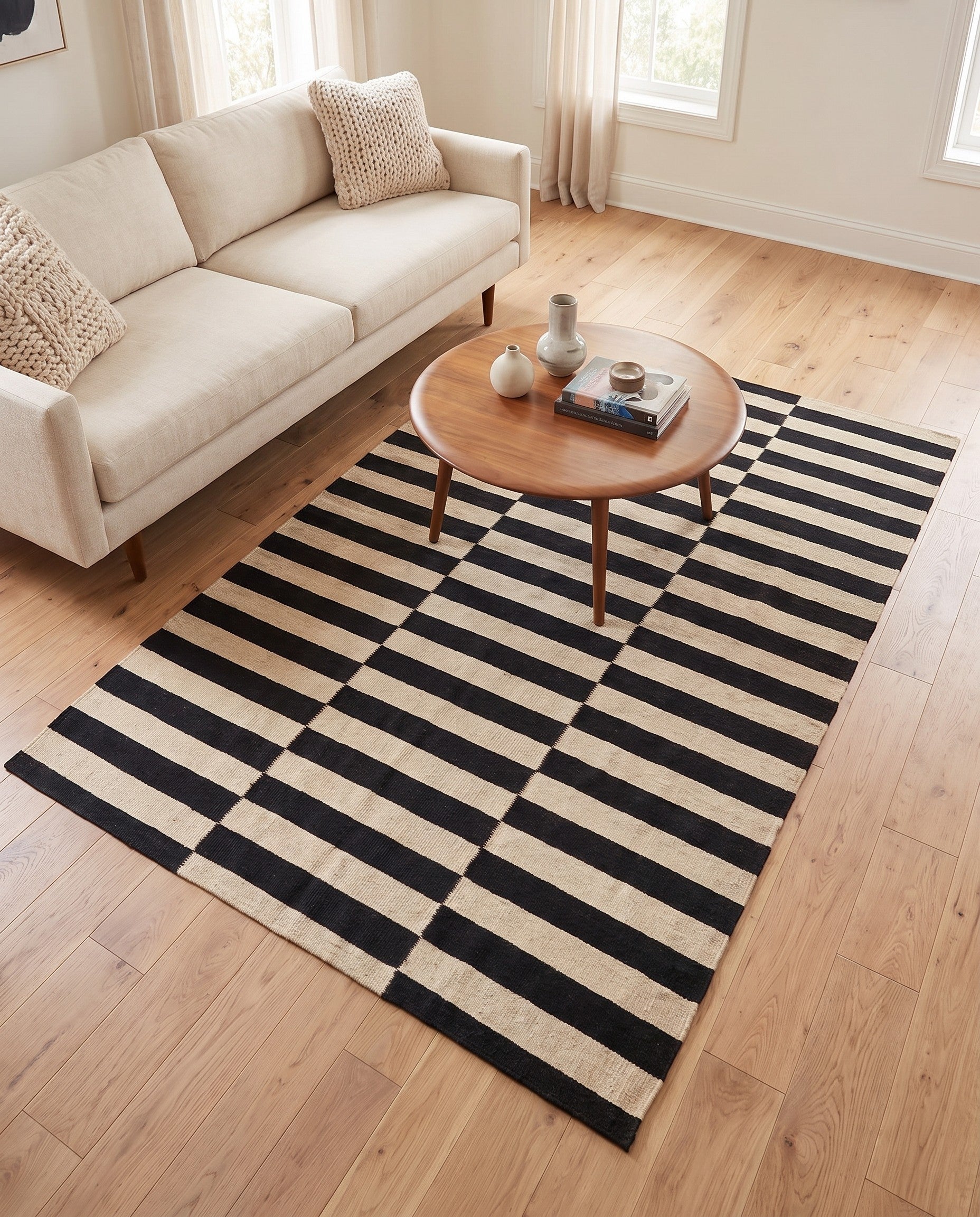 4' 2 x 6' Hand Woven Kilim Modern Wool Rug