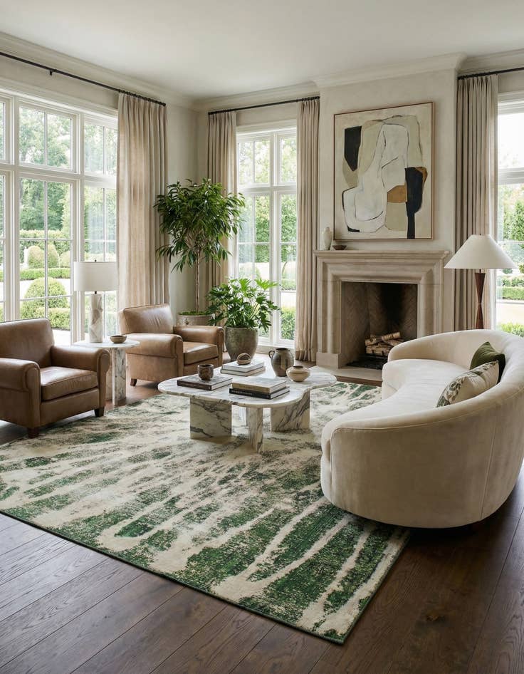 Detail image of 6' 7 x 9' 5  Hand Knotted Ultra Vintage Persian Wool Rug