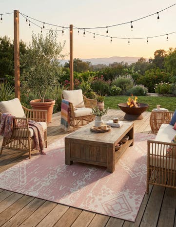 10' x 13' Easy-Clean Bohemian Indoor / Outdoor Rug