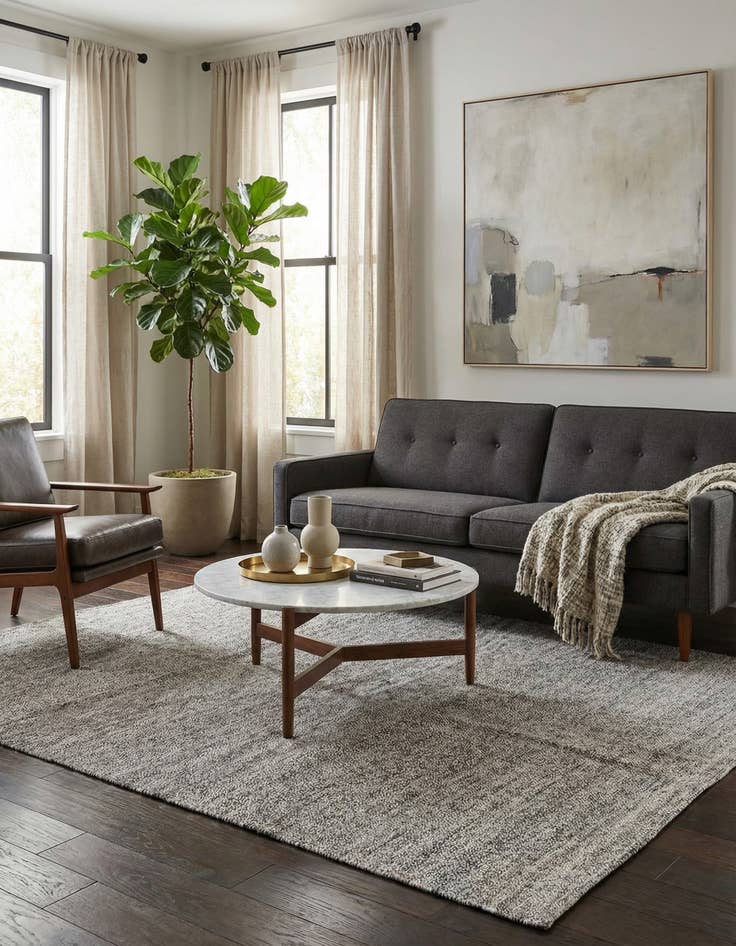 Detail image of  6' 4 x 6' 10  Hand Woven Kilim Modern Wool Square Rug