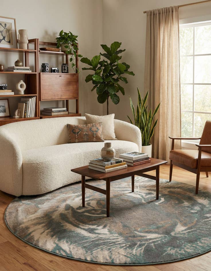 Detail image of 10' x 10' Safari Round Rug