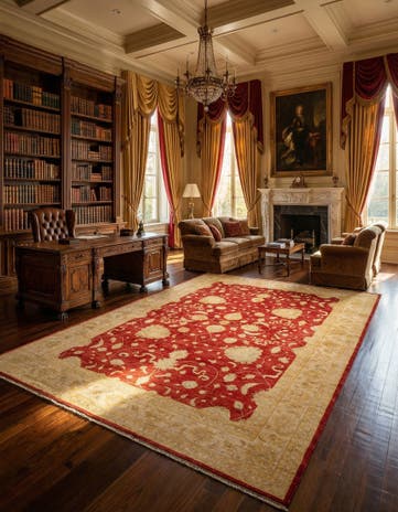 13' 2 x 17' 7 Kaizar Wool Rug