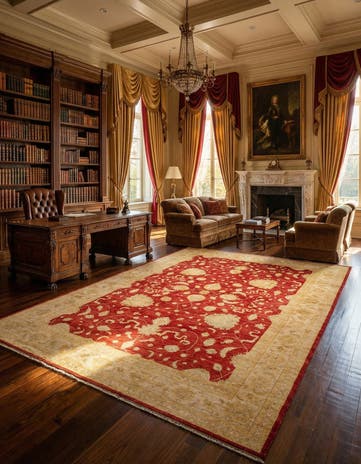 13' 2 x 17' 7 Kaizar Wool Rug