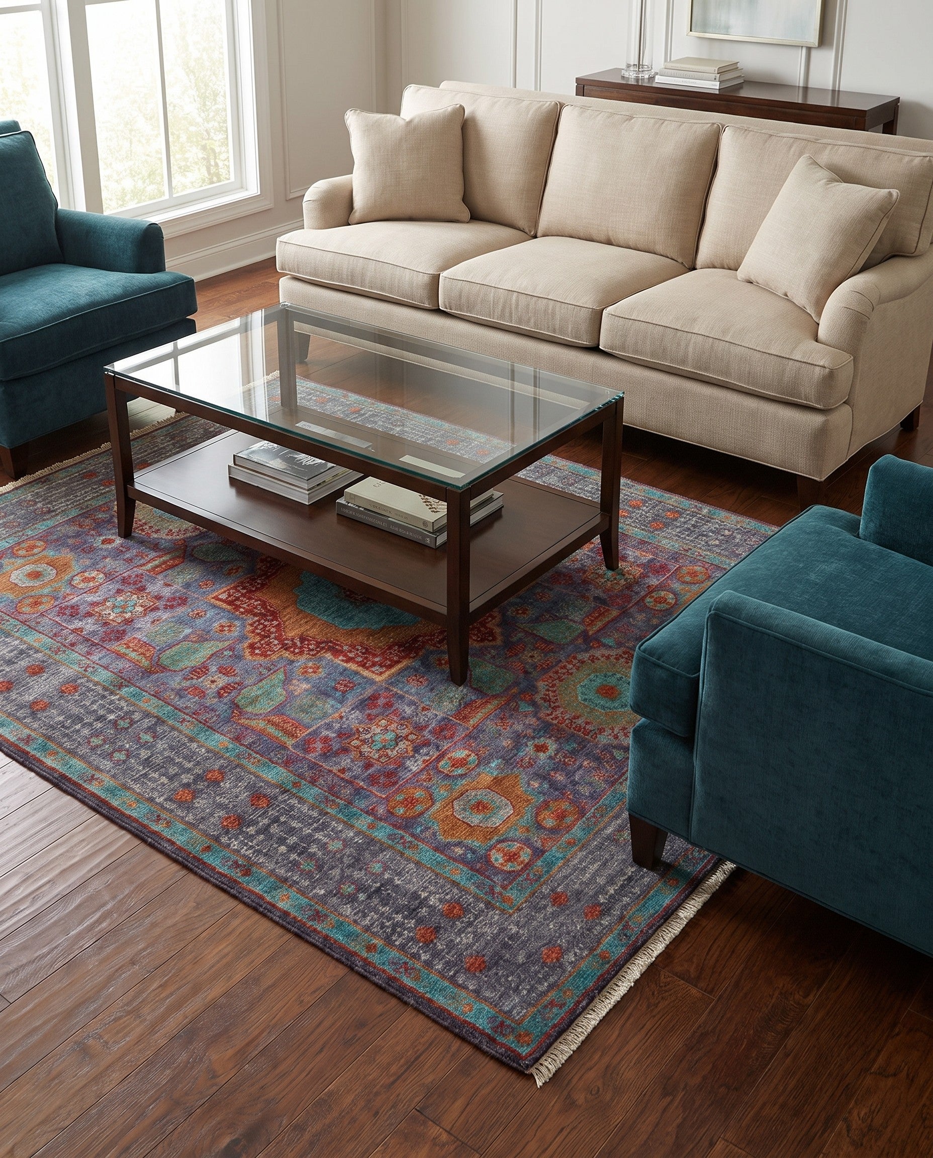 5' x 6' 5 Hand Knotted Mamluk Ziegler Rug