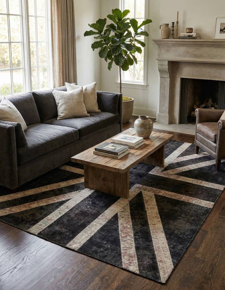 Detail image of  5' 7 x 7' 10  Hand Knotted Ultra Vintage Persian Wool Rug