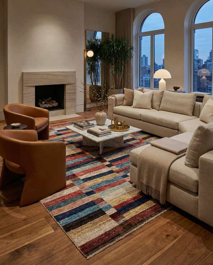 8' 10 x 9' 11 Hand Knotted Darya Wool Rug