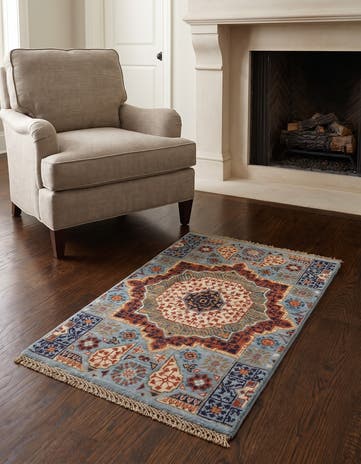 2' 1 x 2' 11 Hand Knotted Mamluk Ziegler Rug