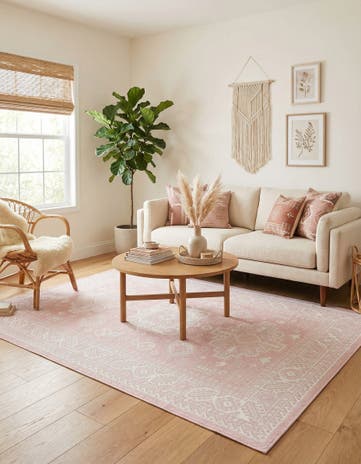 5' 3 x 8' Easy-Clean Aztec Indoor / Outdoor Rug