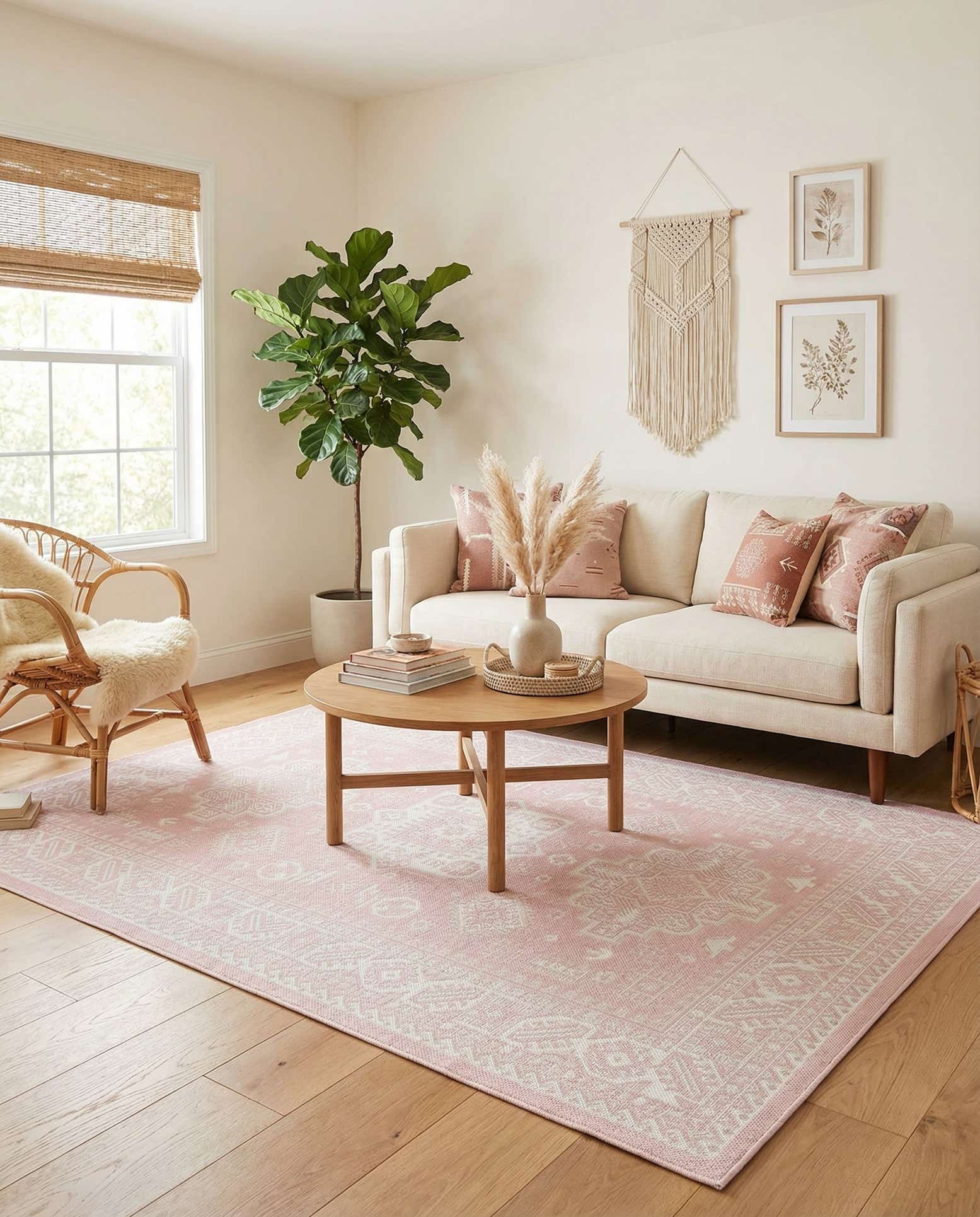 5' 3 x 8' Easy-Clean Aztec Indoor / Outdoor Rug