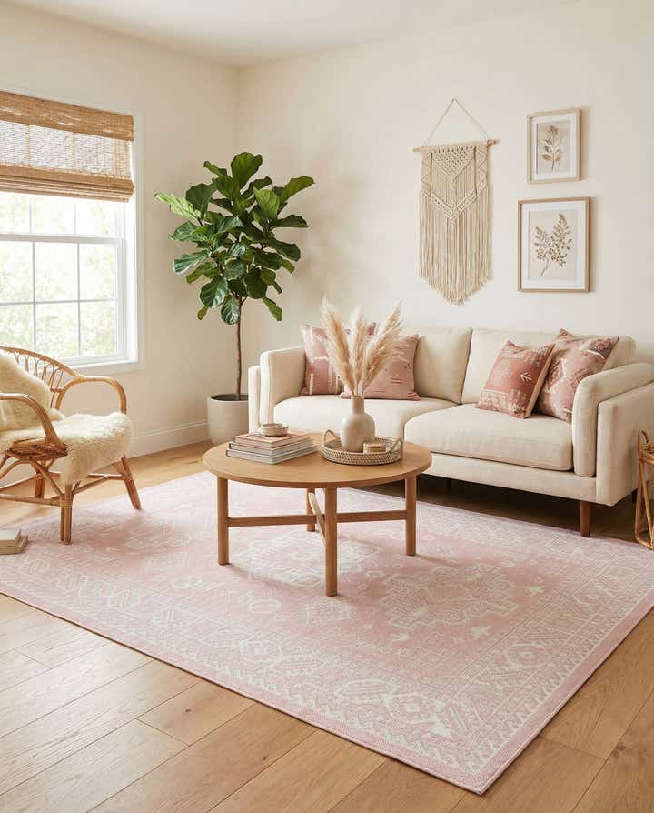 5' 3 x 8' Easy-Clean Aztec Indoor / Outdoor Rug