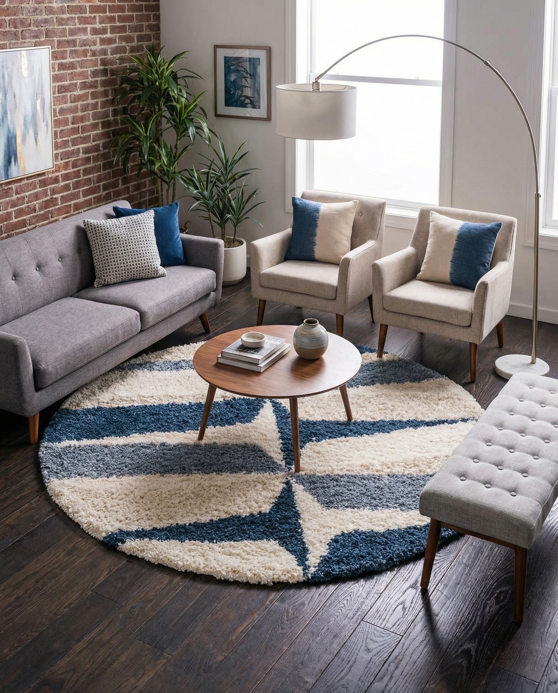  10' x 10' Athena Shag Round Rug