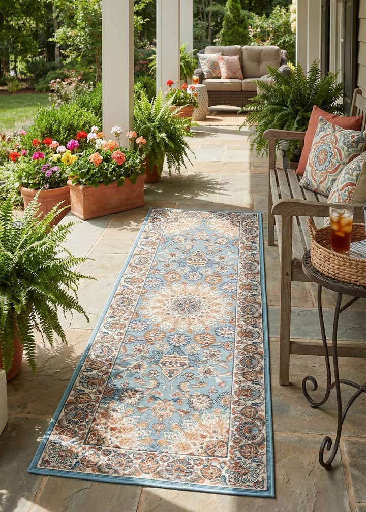 2' x 6' 1 Easy-Clean Traditional Indoor / Outdoor Runner Rug