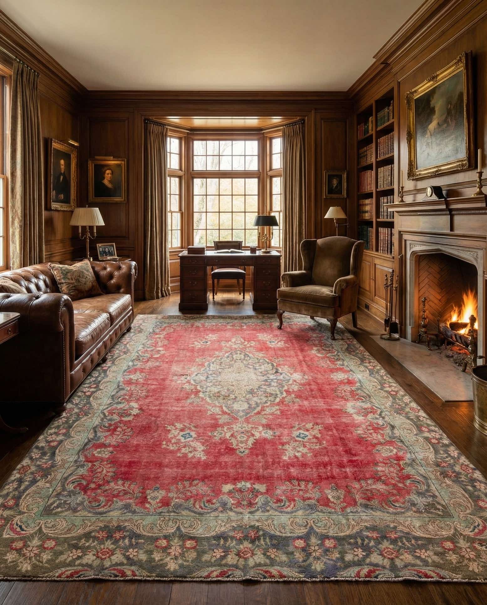 8' 2 x 12' 5 Hand Knotted Ultra Vintage Persian Wool Rug