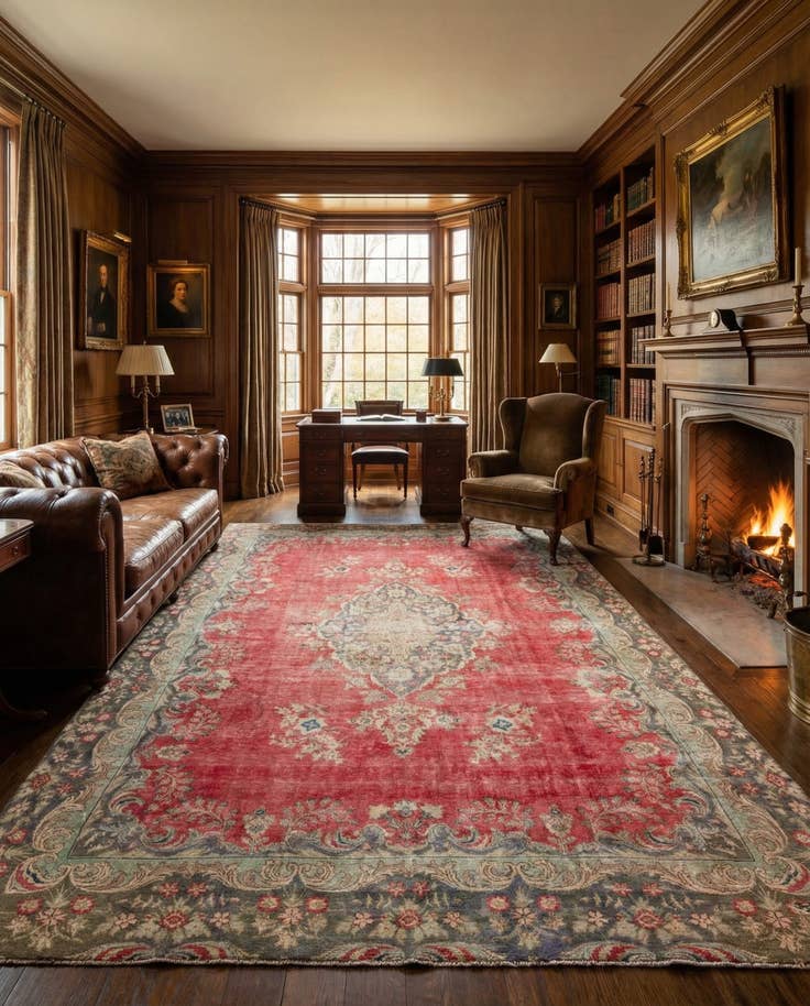 Detail image of 8' 2 x 12' 5 Hand Knotted Ultra Vintage Persian Wool Rug