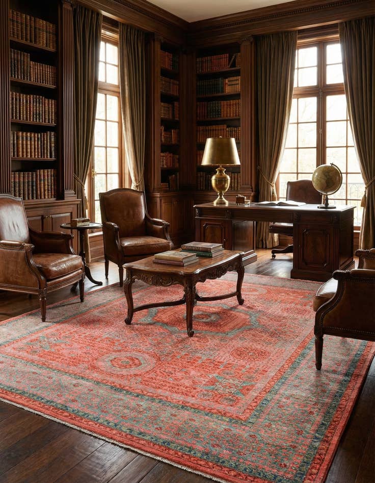 Detail image of 6' 11 x 9' 9 Mamluk Wool Rug