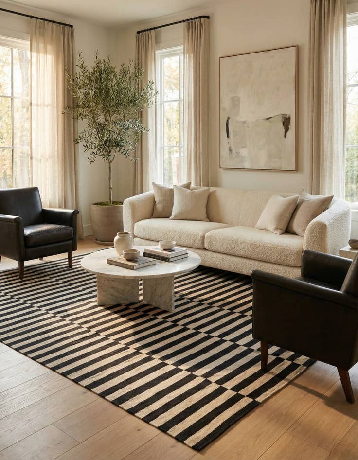 Detail image of 8' 7 x 11' 4  Hand Woven Kilim Modern Wool Rug