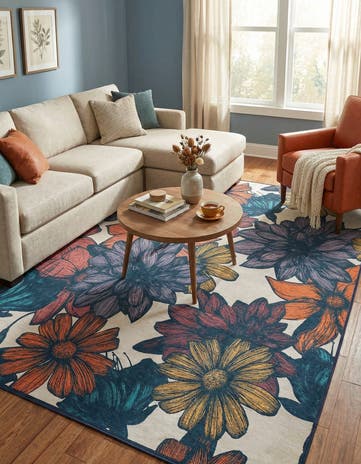 5' x 7' Washable Timeless Rug