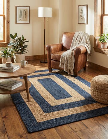4' 1 x 6' 1 Handmade Braided Jute Rug