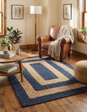 4' 1 x 6' 1 Handmade Braided Jute Rug